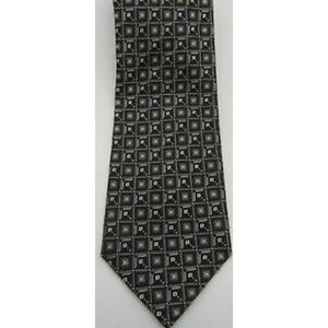 Serica Elite grey and black geometric silk tie